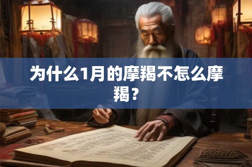 为什么1月的摩羯不怎么摩羯？