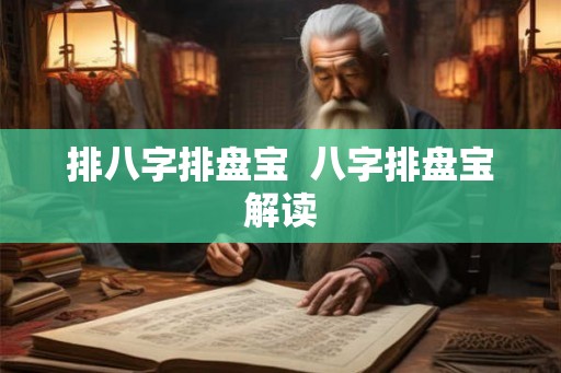 排八字排盘宝  八字排盘宝解读
