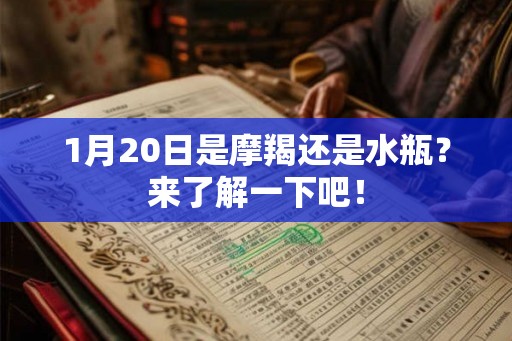 1月20日是摩羯还是水瓶？来了解一下吧！