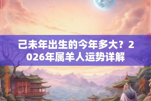 己未年出生的今年多大？2026年属羊人运势详解