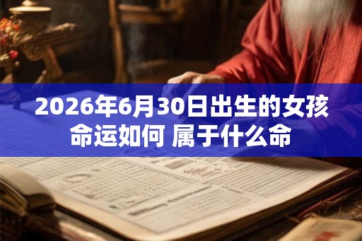 2026年6月30日出生的女孩命运如何 属于什么命