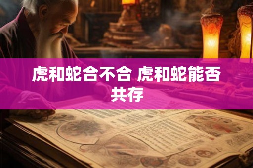 虎和蛇合不合 虎和蛇能否共存