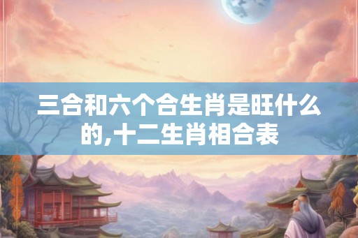 三合和六个合生肖是旺什么的,十二生肖相合表