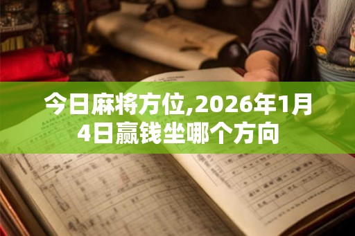 今日麻将方位,2026年1月4日赢钱坐哪个方向