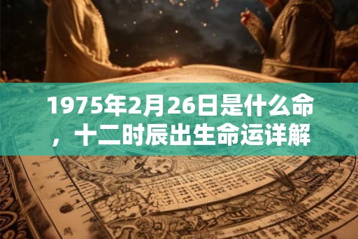 1975年2月26日是什么命，十二时辰出生命运详解