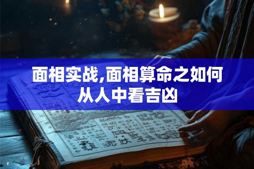 面相实战,面相算命之如何从人中看吉凶