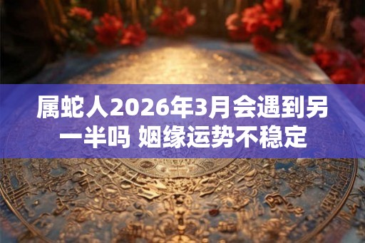 属蛇人2026年3月会遇到另一半吗 姻缘运势不稳定