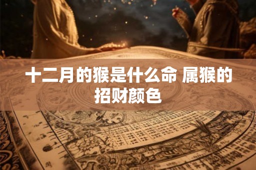 十二月的猴是什么命 属猴的招财颜色