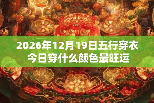 2026年12月19日五行穿衣 今日穿什么颜色最旺运