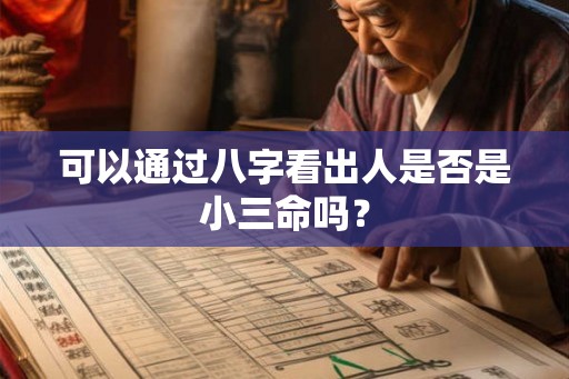 可以通过八字看出人是否是小三命吗？