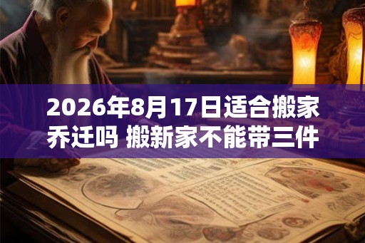 2026年8月17日适合搬家乔迁吗 搬新家不能带三件东西