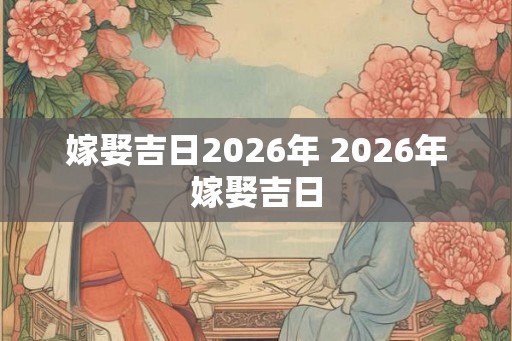嫁娶吉日2026年 2026年嫁娶吉日