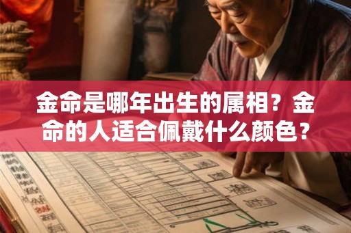 金命是哪年出生的属相？金命的人适合佩戴什么颜色？