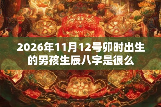 2026年11月12号卯时出生的男孩生辰八字是很么