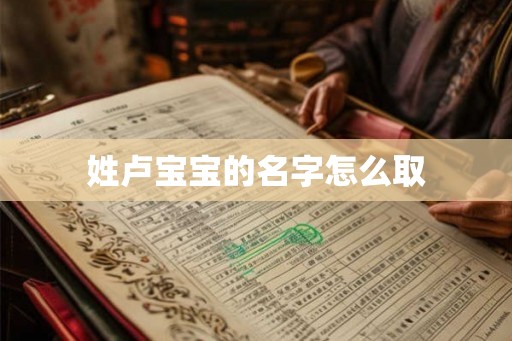 姓卢宝宝的名字怎么取