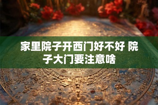 家里院子开西门好不好 院子大门要注意啥