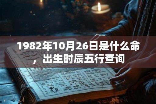 1982年10月26日是什么命，出生时辰五行查询