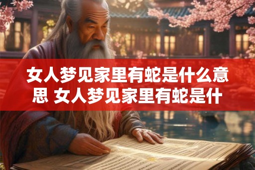 女人梦见家里有蛇是什么意思 女人梦见家里有蛇是什么含义