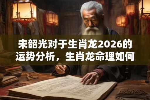 宋韶光对于生肖龙2026的运势分析,生肖龙命理如何? 宋韶光对于生肖龙2026的运势分析,生肖龙命理如何?