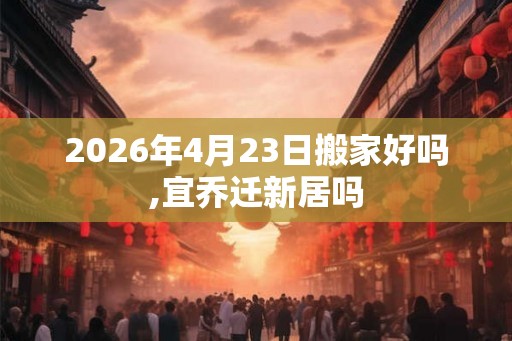 2026年4月23日搬家好吗,宜乔迁新居吗 2026年4月23日搬家好吗,宜乔迁新居吗