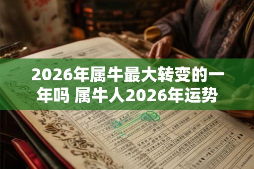 2026年属牛最大转变的一年吗 属牛人2026年运势