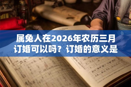 属兔人在2026年农历三月订婚可以吗？订婚的意义是什么？