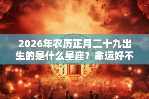 2026年农历正月二十九出生的是什么星座？命运好不好