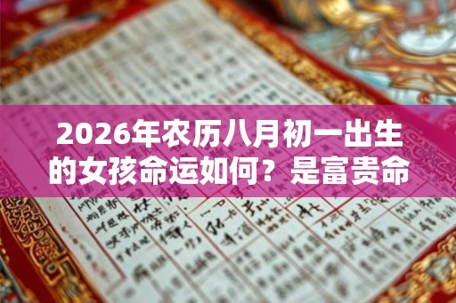 2026年农历八月初一出生的女孩命运如何？是富贵命？