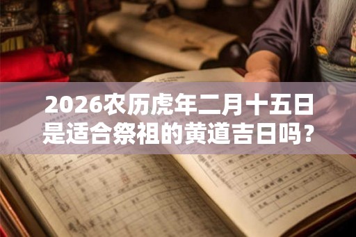2026农历虎年二月十五日是适合祭祖的黄道吉日吗？