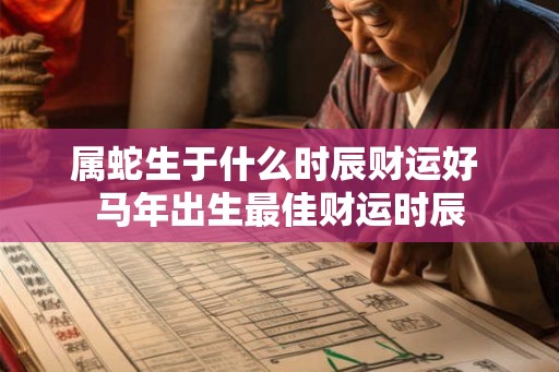 属蛇生于什么时辰财运好 马年出生最佳财运时辰