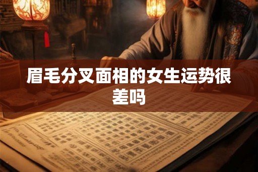 眉毛分叉面相的女生运势很差吗