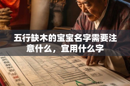 五行缺木的宝宝名字需要注意什么，宜用什么字