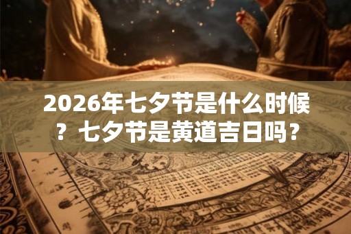 2026年七夕节是什么时候？七夕节是黄道吉日吗？