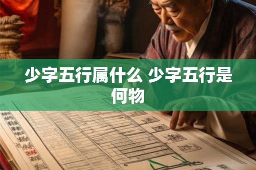 少字五行属什么 少字五行是何物