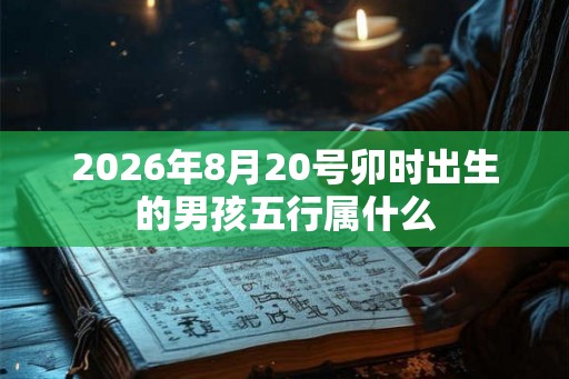 2026年8月20号卯时出生的男孩五行属什么