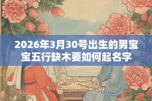 2026年3月30号出生的男宝宝五行缺木要如何起名字