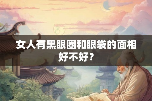 女人有黑眼圈和眼袋的面相好不好？
