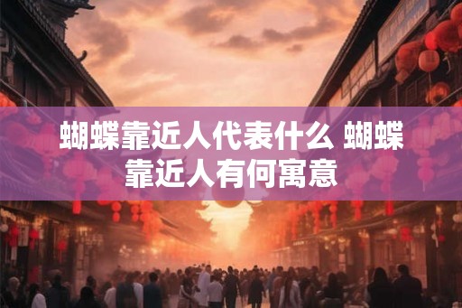蝴蝶靠近人代表什么 蝴蝶靠近人有何寓意