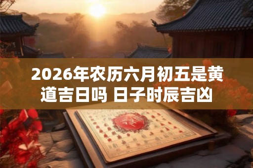2026年农历六月初五是黄道吉日吗 日子时辰吉凶 2026年农历六月初五是黄道吉日吗 日子时辰吉凶