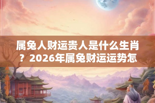 属兔人财运贵人是什么生肖？2026年属兔财运运势怎么样？
