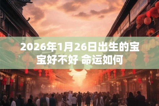 2026年1月26日出生的宝宝好不好 命运如何 2026年1月26日出生的宝宝好不好 命运如何