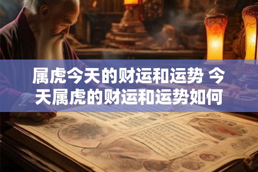 属虎今天的财运和运势 今天属虎的财运和运势如何