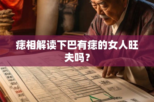 痣相解读下巴有痣的女人旺夫吗？