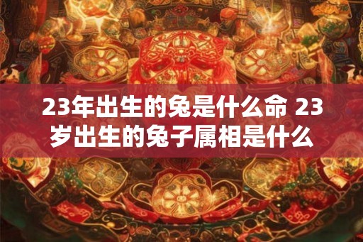 23年出生的兔是什么命 23岁出生的兔子属相是什么