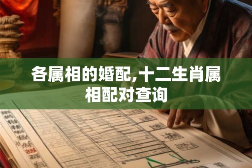 各属相的婚配,十二生肖属相配对查询