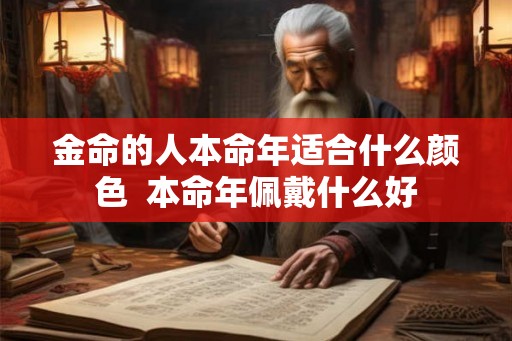金命的人本命年适合什么颜色  本命年佩戴什么好