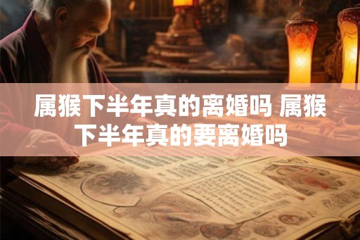 属猴下半年真的离婚吗 属猴下半年真的要离婚吗