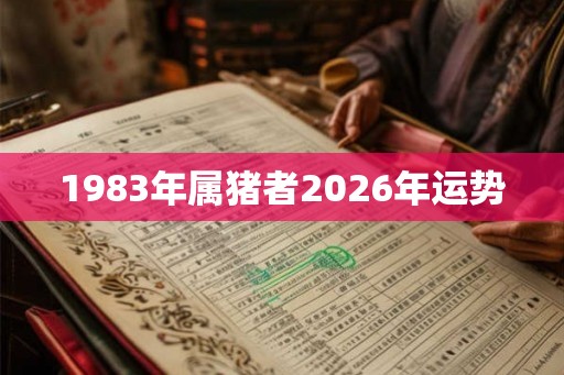 1983年属猪者2026年运势