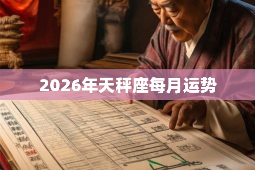 2026年天秤座每月运势