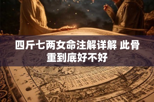 四斤七两女命注解详解 此骨重到底好不好